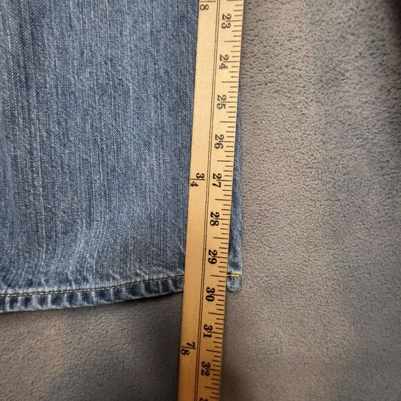 Polo Ralph Lauren Jean Mens 36x30 Blue Varick Slim Straight Distressed Denim - Picture 7 of 11